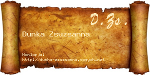 Dunka Zsuzsanna névjegykártya